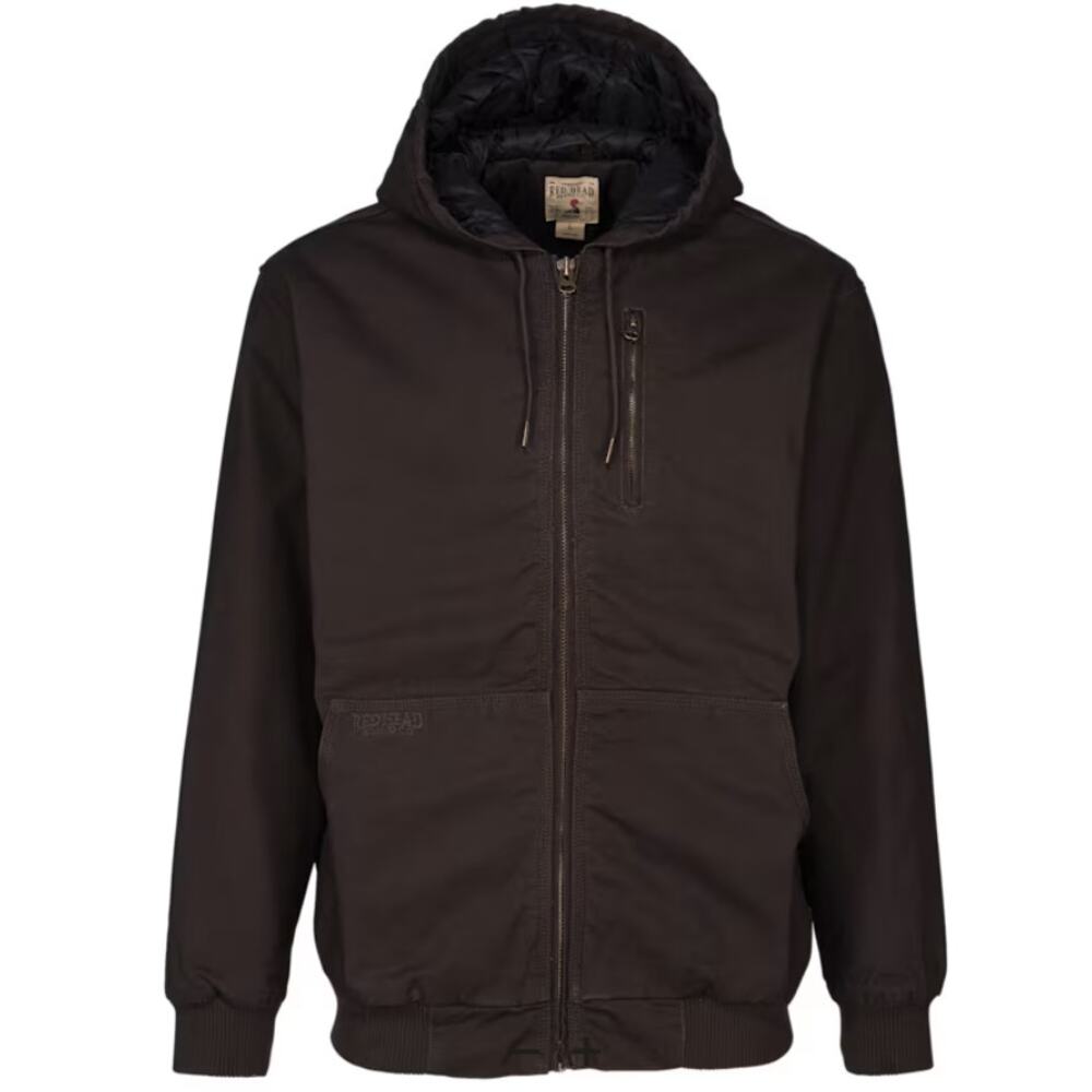 New Redhead Men's Buffalo Washed Canvas Hooded Jacket Size M